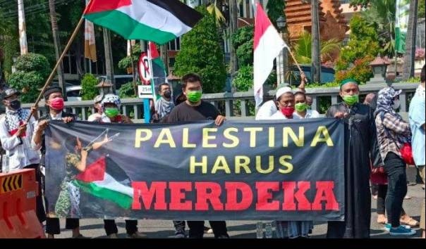 hang nghin nguoi indonesia xuong duong bieu tinh doan ket vi palestine hinh anh 1