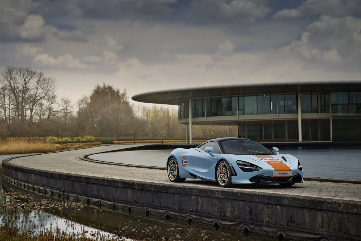 mclaren 720s xuat hien voi mau ao gulf doc dao hinh anh 9