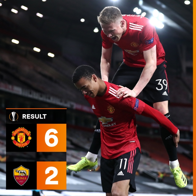 MU đã đè bẹp AS Roma trong trận lượt đi trên sân Old Trafford. (Ảnh: UEFA)