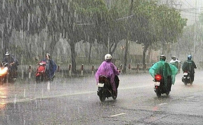 thoi tiet ngay 17 5 ha noi co mua rao, nen nhiet ha hinh anh 1