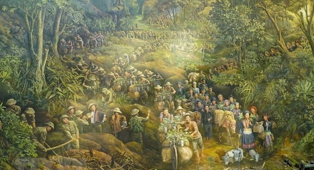 gigantic painting reenacts historic dien bien phu victory picture 1