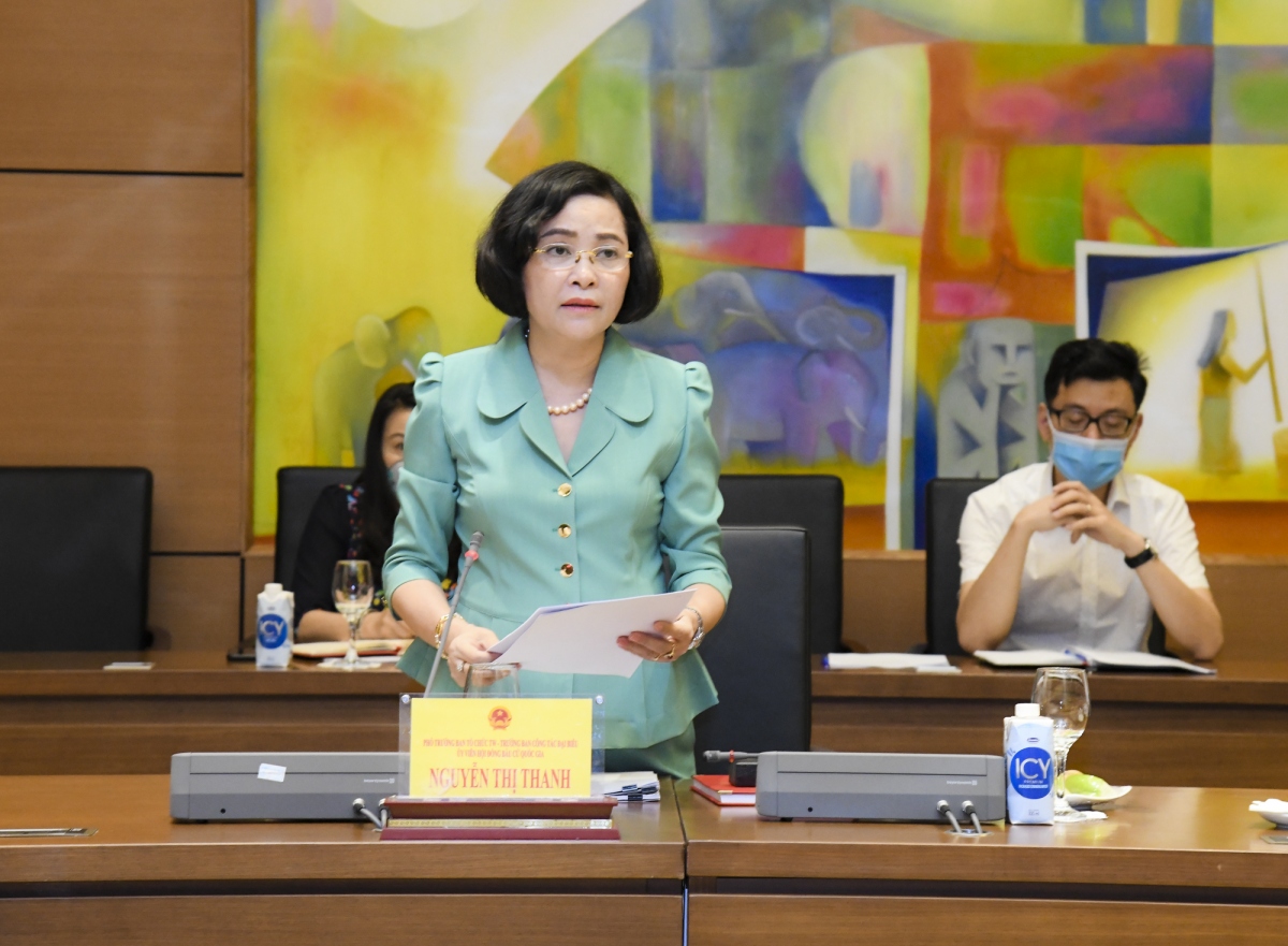 Trưởng Ban Công tác đại biểu, Phó Trưởng Tiểu ban Nhân sự Nguyễn Thị Thanh tại phiên họp