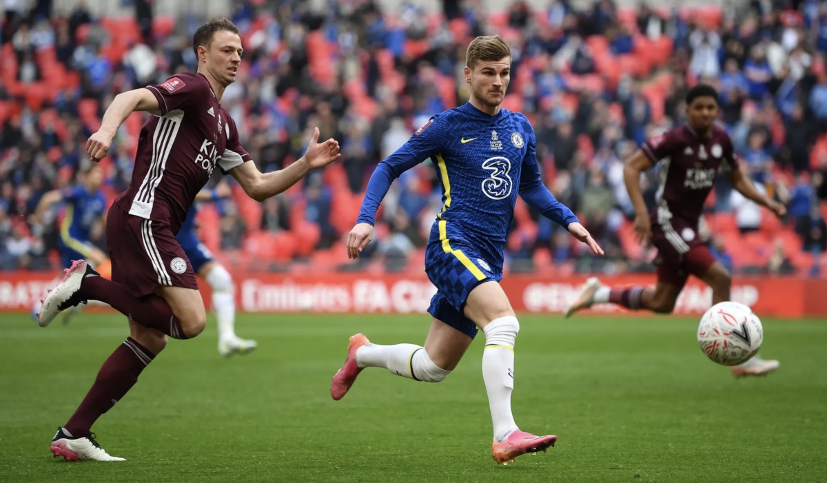 Timo Werner đã có cơ hội nhưng không thể ghi bàn. (Ảnh: Getty).
