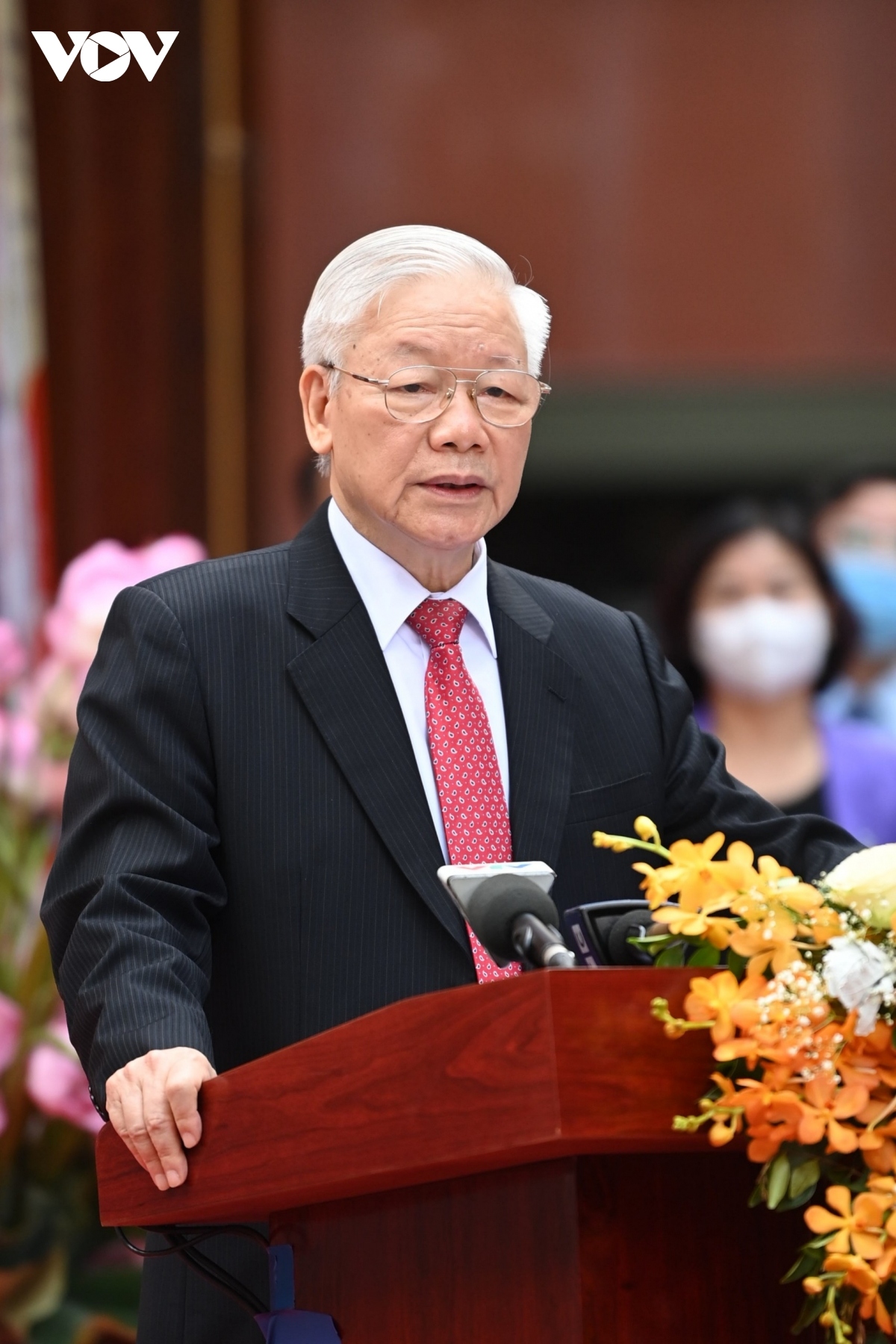Tổng Bí thư Nguyễn Phú Trọng phát biểu sau khi bỏ phiếu.