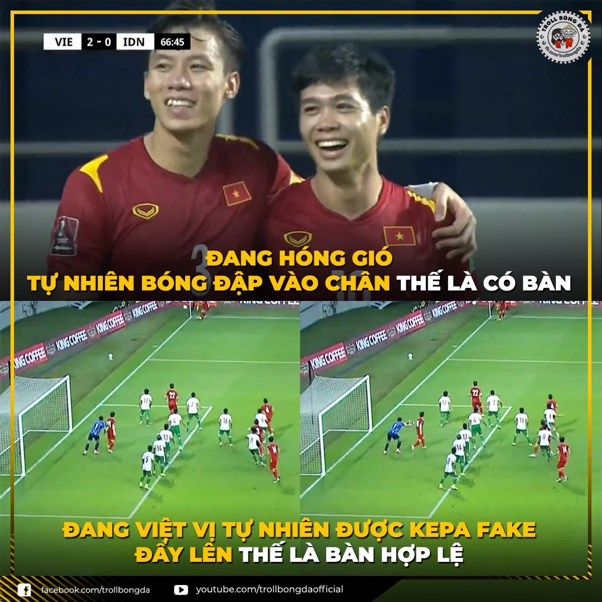 Loạt ảnh chế vui nhộn sau trận ĐT Việt Nam 4-0 Indonesia