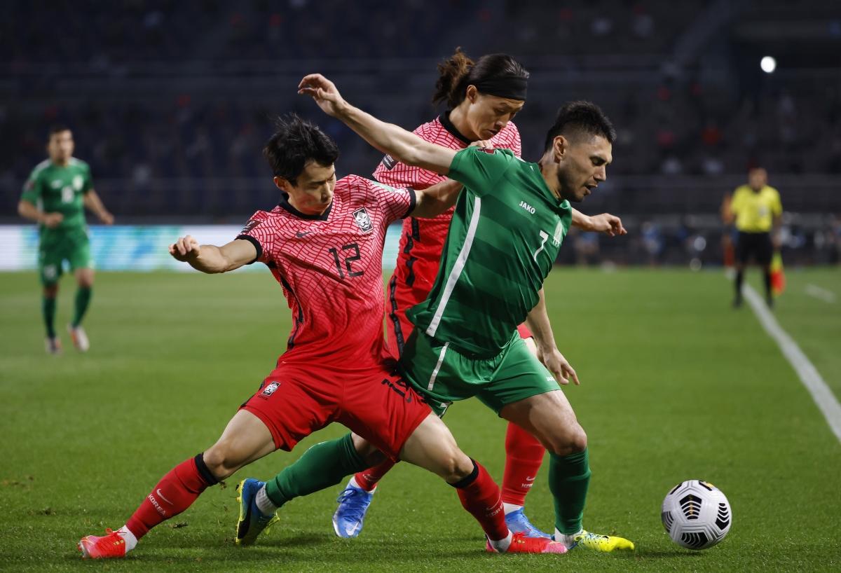 vong loai world cup 2022 son heung min vo duyen , han quoc van thang dam turkmenistan hinh anh 1