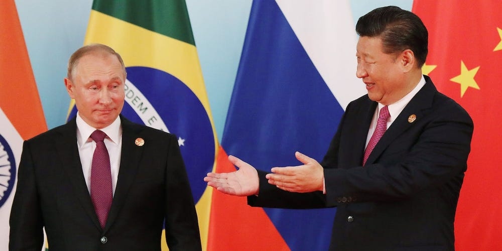 Tổng thống Nga Putin và Chủ tịch Trung Quốc Tập Cận Bình. Ảnh: Reuters