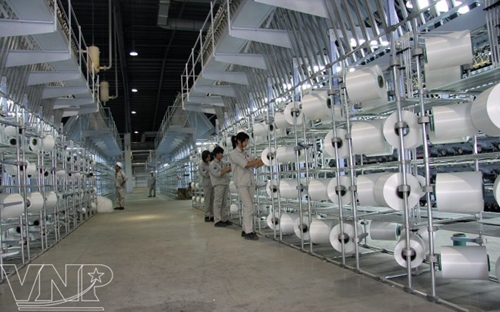 POY filament products of Dinh Vu Fiber Factory (Photo: VNP)