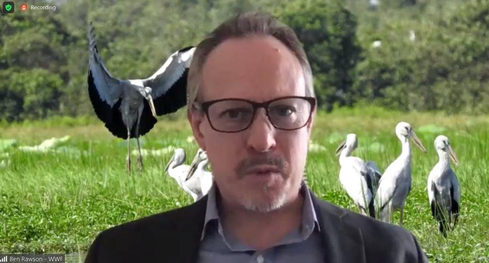 TS. Ben Rawson, Giám đốc Chương trình Bảo tồn và Phát triển, WWF - Việt Nam phát biểu tại hội thảo