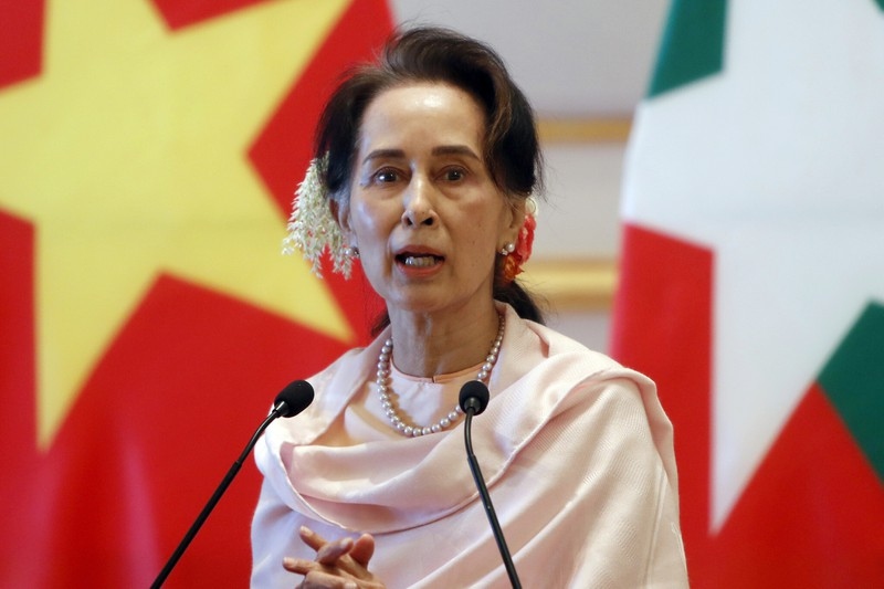 chinh quyen quan su myanmar chinh thuc buoc toi tham nhung doi voi ba aung san suu kyi hinh anh 1