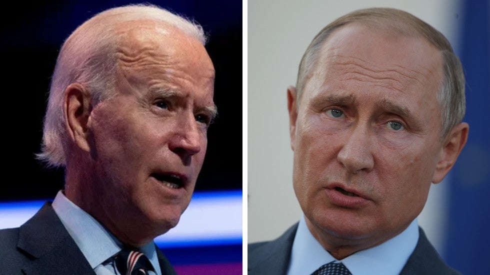 Tổng thống Mỹ Biden và Tổng thống Nga Putin. Ảnh: Getty.