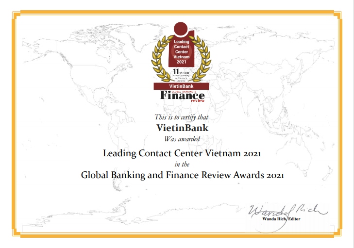 vietinbank lan thu 4 nhan giai thuong trung tam dich vu khach hang dan dau viet nam hinh anh 1