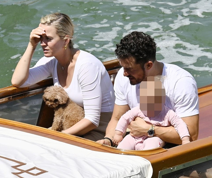 orlando bloom va ban gai katy perry vui ve dua con gai daisy di du lich italy hinh anh 3
