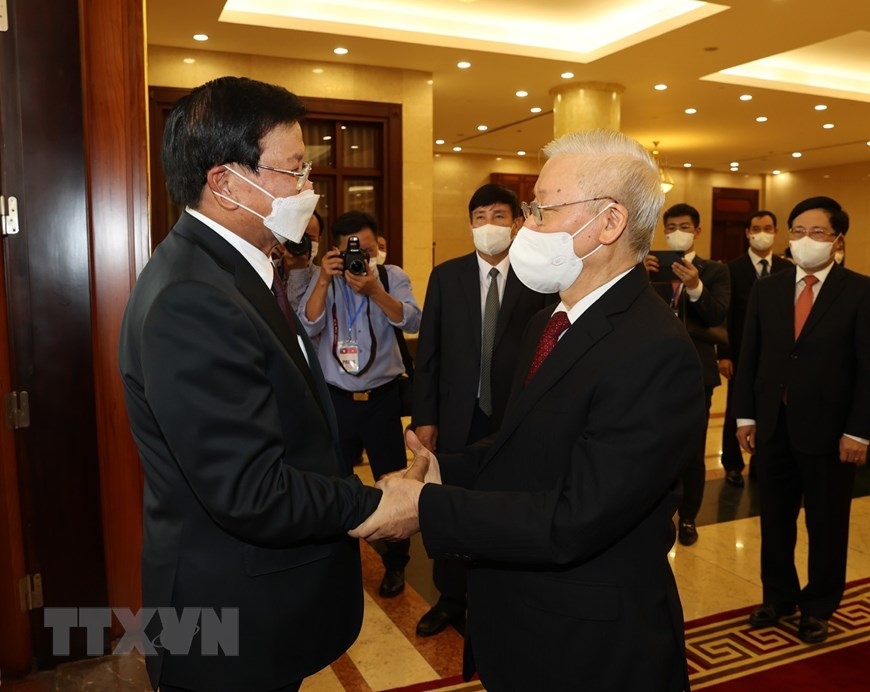 welcome ceremony for top lao leader in hanoi picture 7