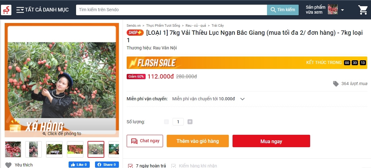 6 sàn thương mại điện tử khởi động hỗ trợ tiêu thụ vải thiều Bắc Giang 