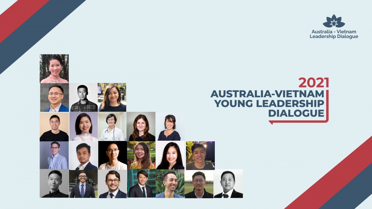 22 nhà lãnh đạo trẻ tham dự Đối thoại lãnh đạo trẻ Australia-Việt Nam 2021. (Nguồn: AVLD)