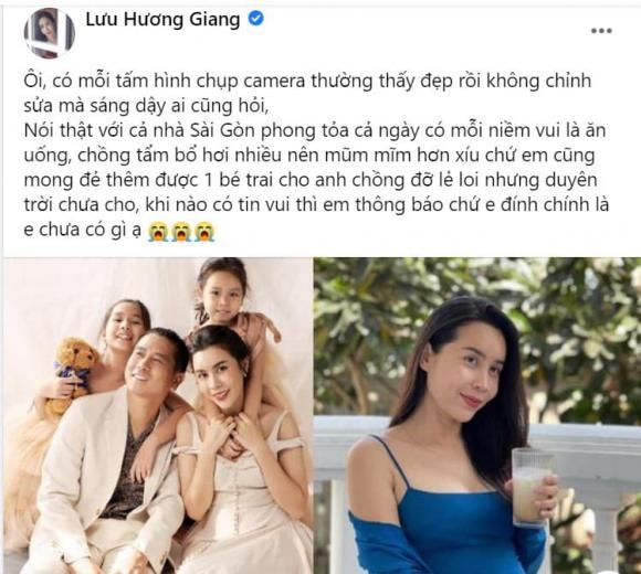 Chuyện showbiz: Lưu Hương Giang phản hồi tin đồn mang bầu lần 3