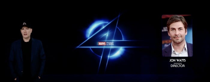 Nhà sản xuất Kevin Feige công bố logo mới của "Fantastic 4". Nguồn: Disney/Marvel Studios