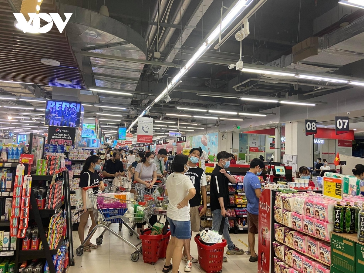 People mainly purchase essential goods such as fresh and dried food, pork, processed seafood, toilet paper among others