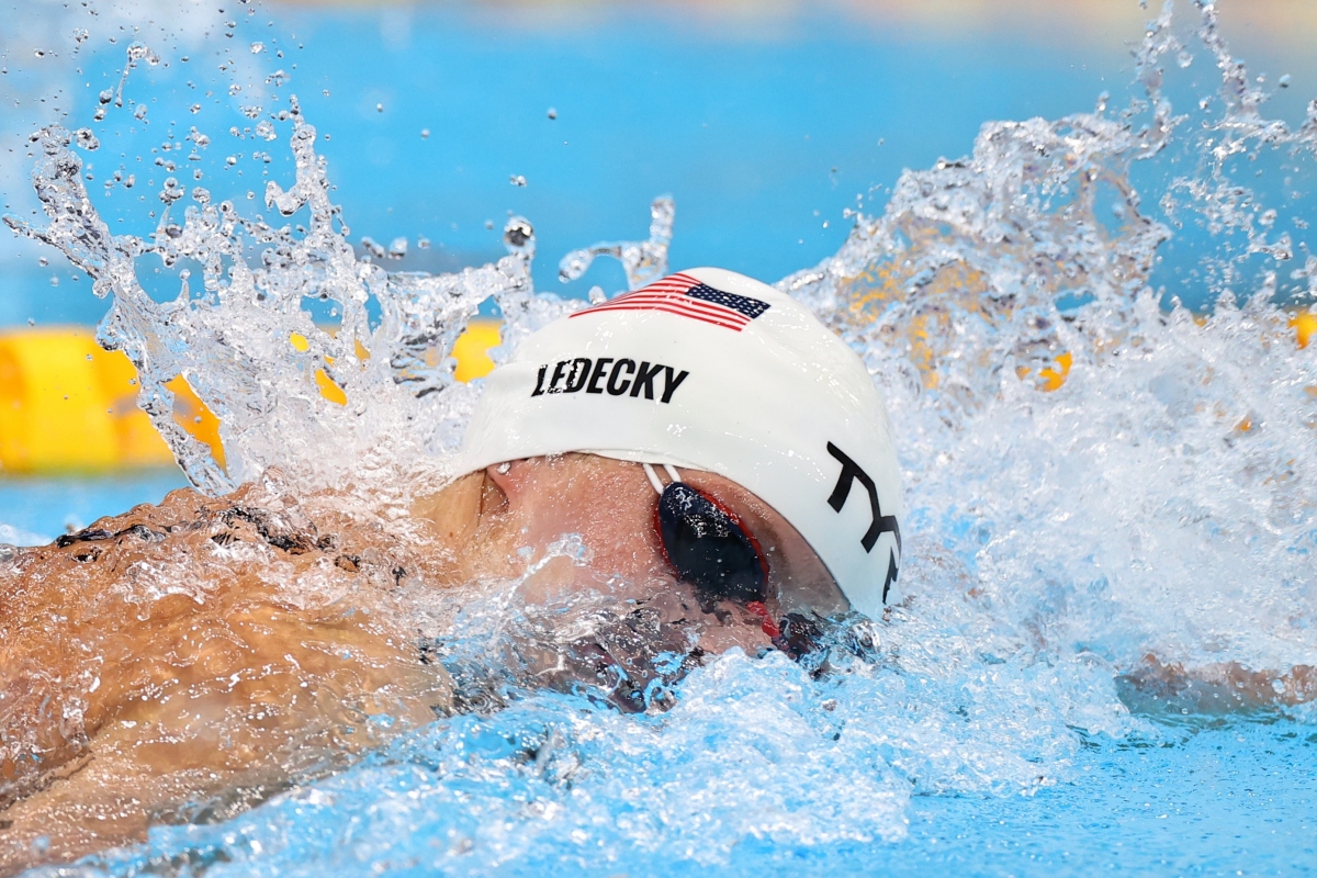 Ledecky - đối thủ của Ánh Viên ở nội dung thi sắp tới đang là đương kim giữ HCV Olympic nội dung 200m tự do. Cô cũng tùng phá 5 kỷ lục thế giới. Trong buổi sáng nay (26/7), Ledecky đã giành HCB nội dung 400m tự do Olympic Tokyo. (Ảnh: Reuters)