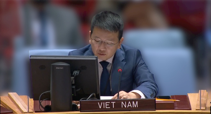 Tham tán Phan Hồ Thế Nam, điều phối viên chính trị Phái đoàn thường trực Việt Nam tại Liên Hợp Quốc.