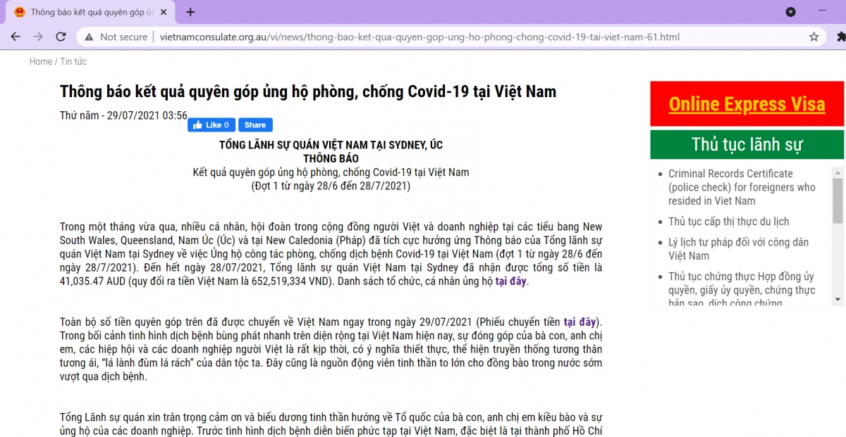 kieu bao australia quyen gop ung ho phong, chong dich covid-19 tai viet nam hinh anh 1