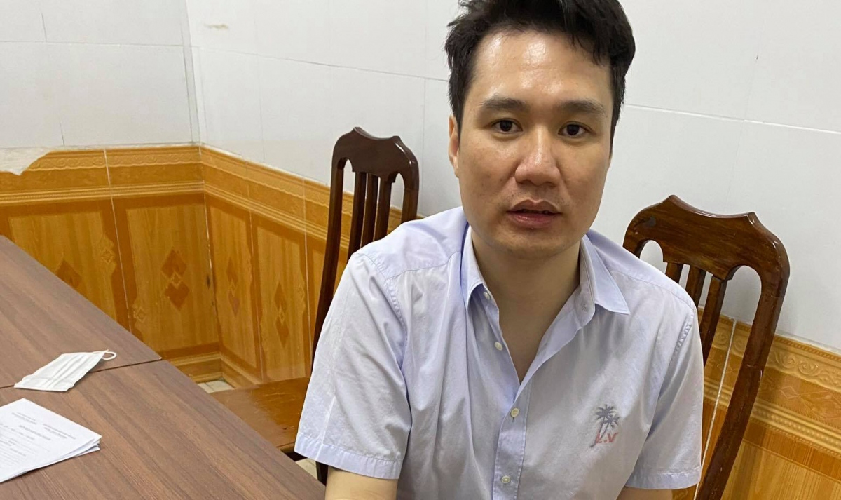 Đối tượng Thuận tại cơ quan công an Đối tượng Thuận tại cơ quan công an