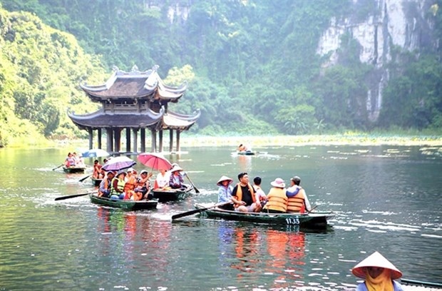 Trang An Landscape Complex in Ninh Binh province is one of the most popular tourism destinations in Vietnam. (Photo courtesy of baodautu.vn)