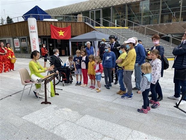 Vietnamese traditional instrumental performance at the festival