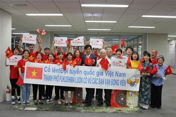 tokyo 2020 olympics fukushima leaders, residents support vietnamese team picture 1