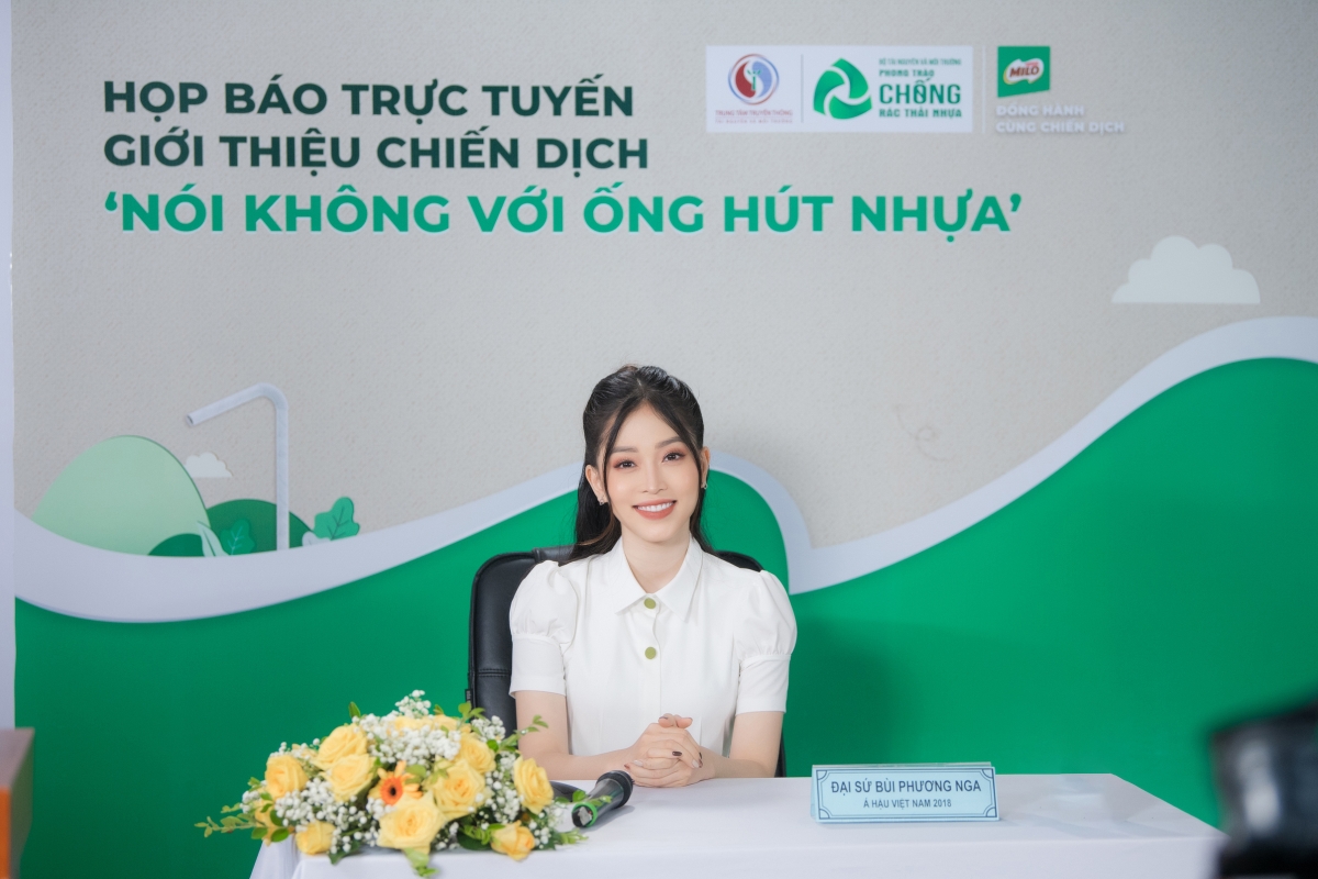 Á hậu Phương Nga trở thành Đại sứ chiến dịch “Nói không với ống hút nhựa”