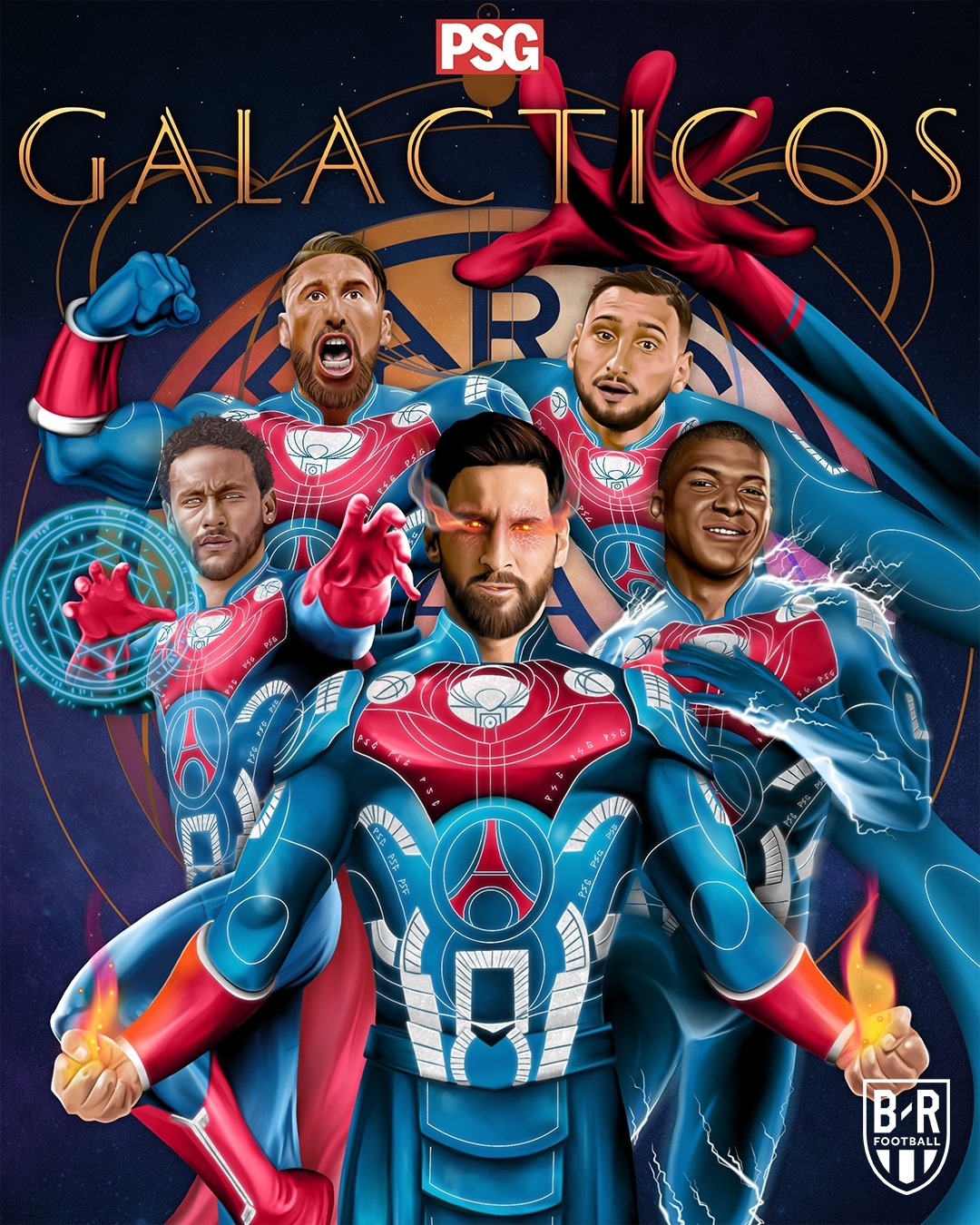 "Dải ngân hà" PSG (Ảnh: Bleacher Report). 