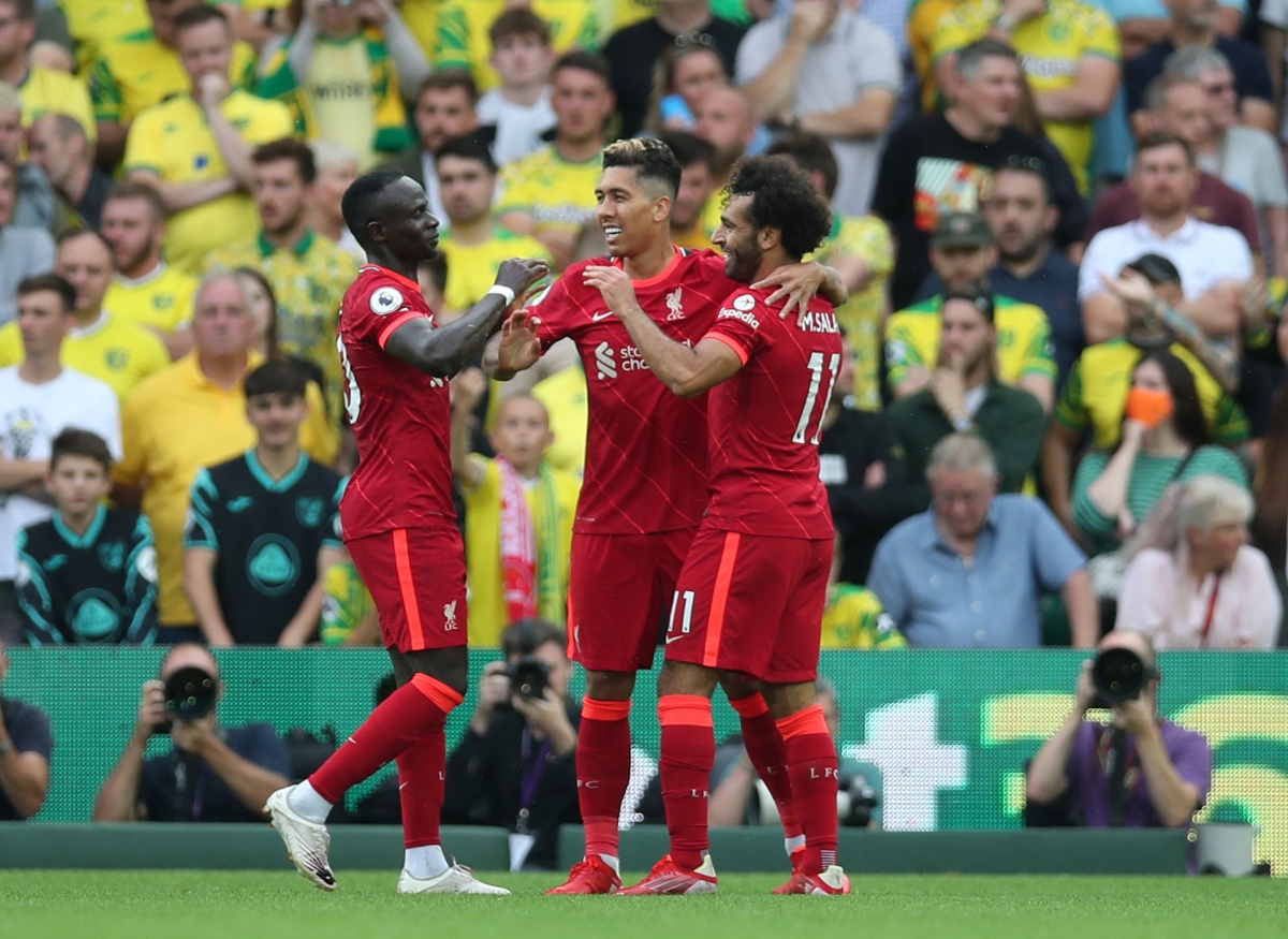 Mũi đinh ba Salah - Mane - Firmino tái hợp. (Ảnh: Reuters).