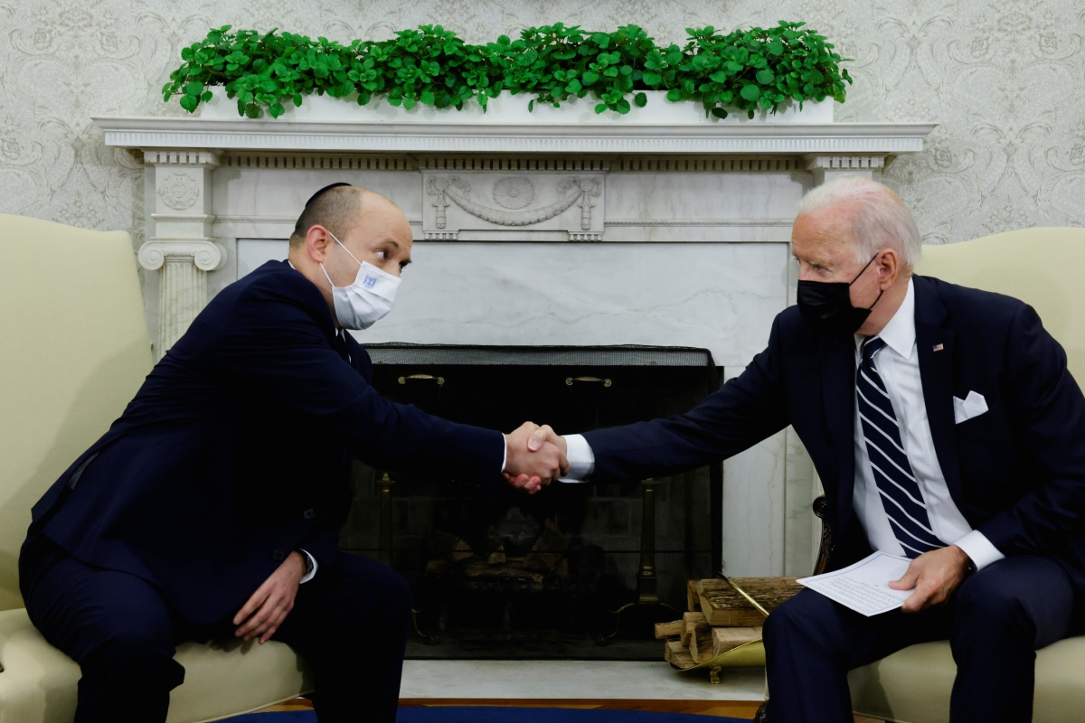 Tổng thống Mỹ Joe Biden đã có cuộc gặp với Thủ tướng Israel Naftali Bennett tại Nhà Trắng (Ảnh: Reuters).
