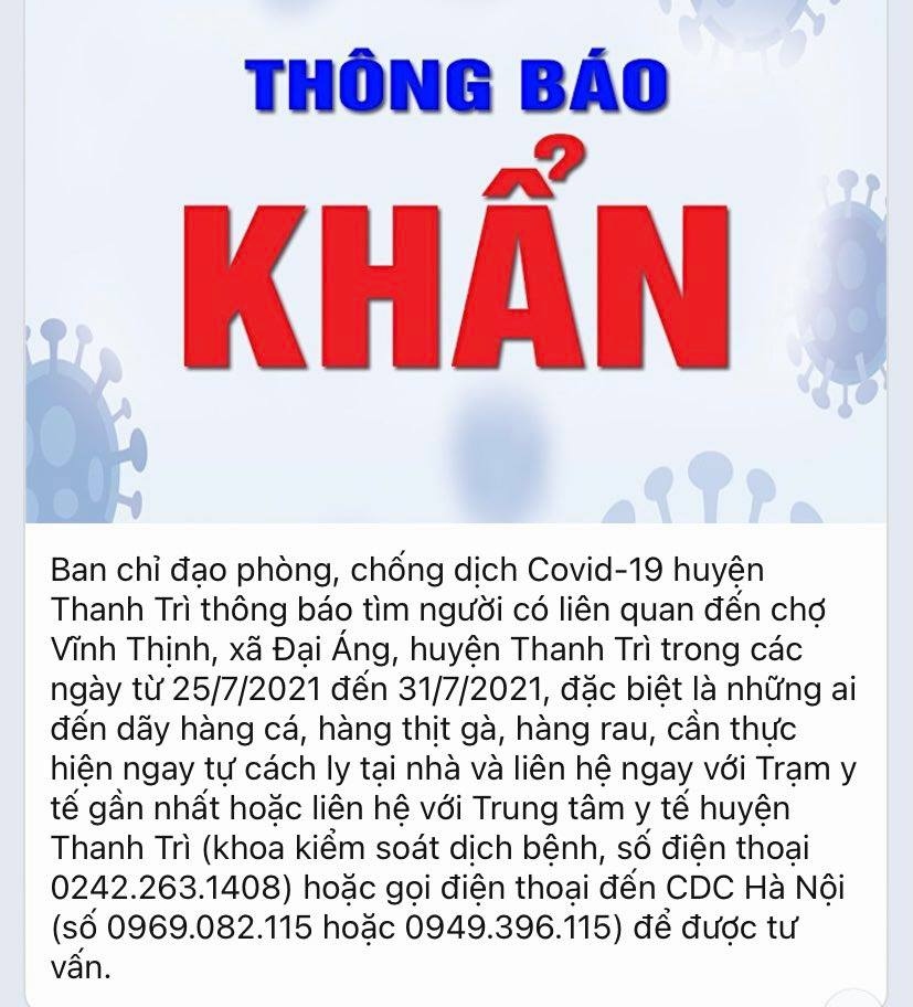 ha noi thong bao tim nguoi tung den cho vinh thinh, huyen thanh tri hinh anh 1