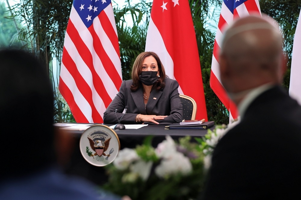 Phó Tổng thống Mỹ Kamala Harris tại Singapore ngày 24/8. (Ảnh: Reuters)