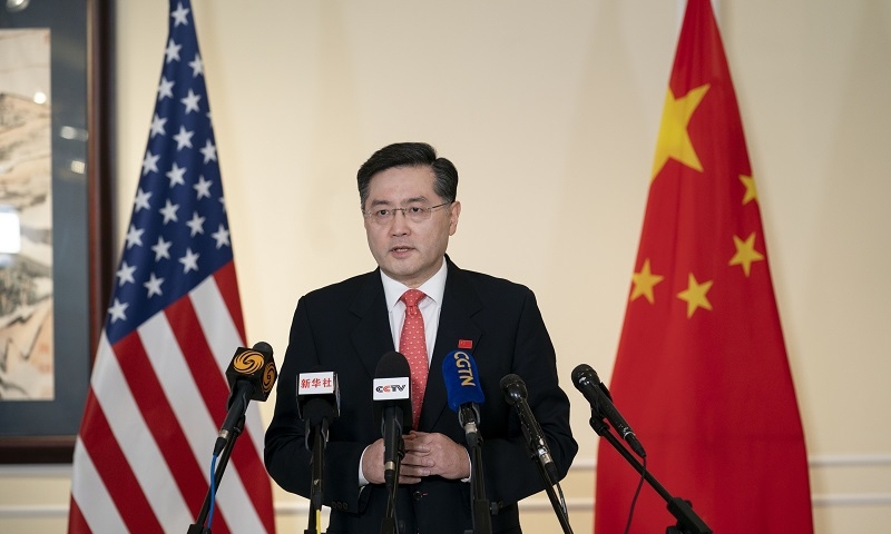 Đại sứ Mỹ tại Trung Quốc Tần Cương. Ảnh: Global Times
