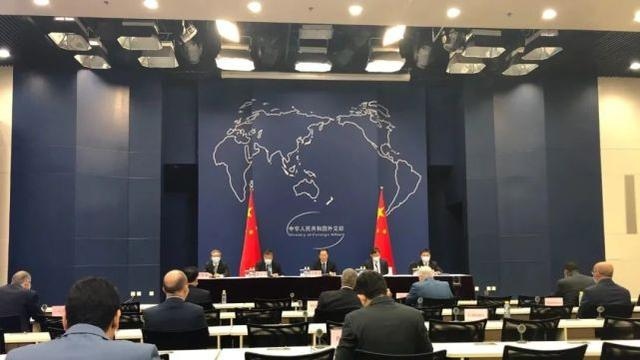 Trung Quốc tổ chức họp báo về truy xuất nguồn gốc đại dịch Covid-19. Ảnh: Thời báo Hoàn cầu