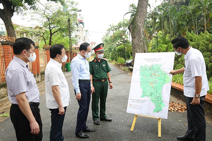 Lãnh đạo Hà Nội kiểm tra công tác phòng, chống dịch Covid-19 tại huyện Thường Tín