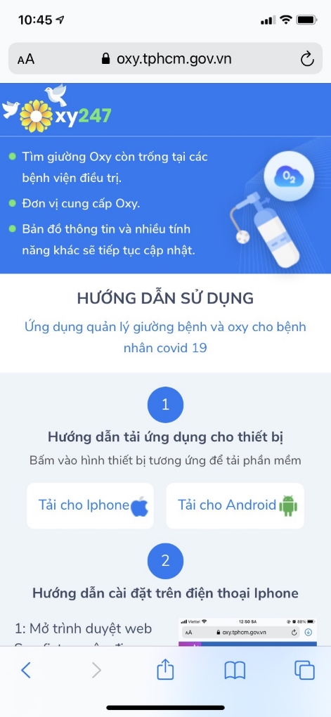 trien khai ung dung tim giuong oxy cho benh nhan covid-19 o tp.hcm hinh anh 1