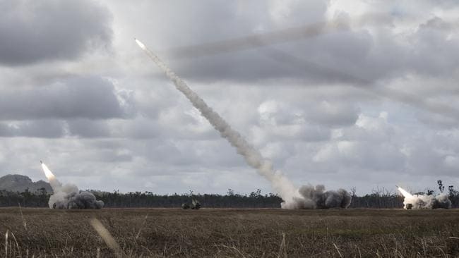 Mỹ bắn rocket trong cuộc tập trận Talisman Sabre tại bang Queensland của Australia vào năm 2019. Nguồn: The Australian