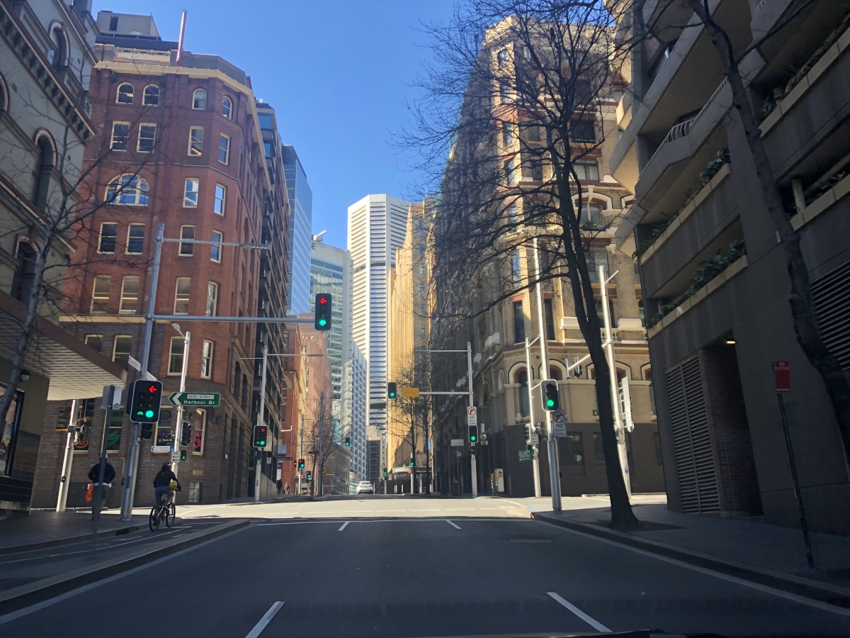 Đường phố Sydney vắng vẻ trong lệnh phong tỏa.