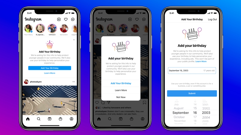 Instagram sẽ bắt buộc người dùng khai báo thông tin ngày sinh