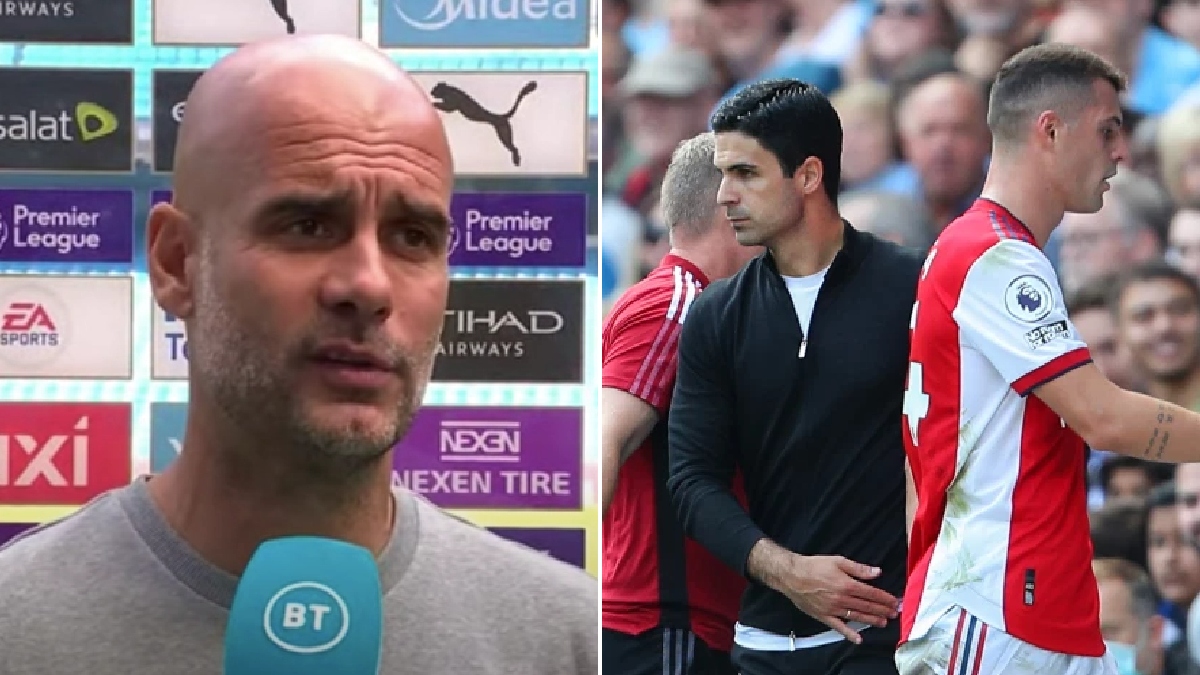 man city vui dap arsenal, pep guardiola khen ngoi mikel arteta hinh anh 1