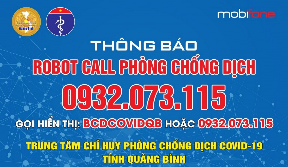 Quảng Bình triển khai hệ thống Robot call truy vết Covid-19