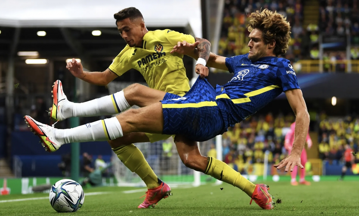 Villarreal đang chơi ép sân trong hiệp hai trước Chelsea. (Ảnh: Getty).