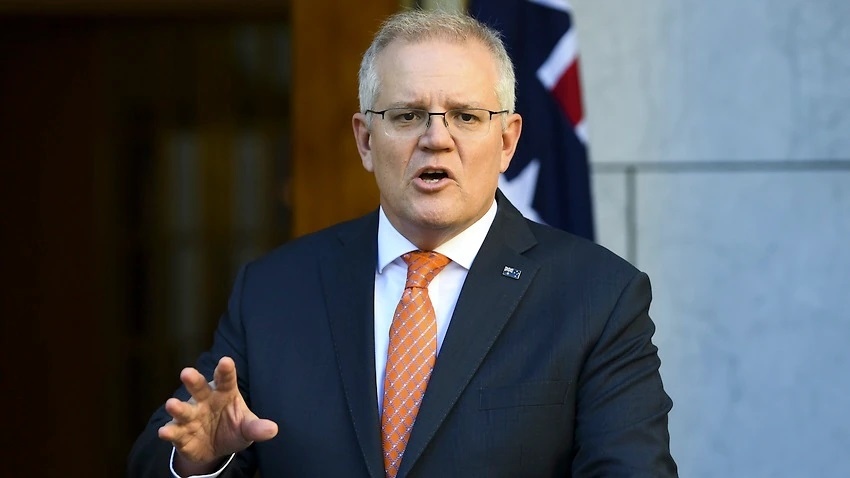 Thủ tướng Australia Scott Morrison thông báo nước này sắp nhận được thêm 1 triệu liều vaccine mua lại từ Ba Lan. Ảnh AAP.