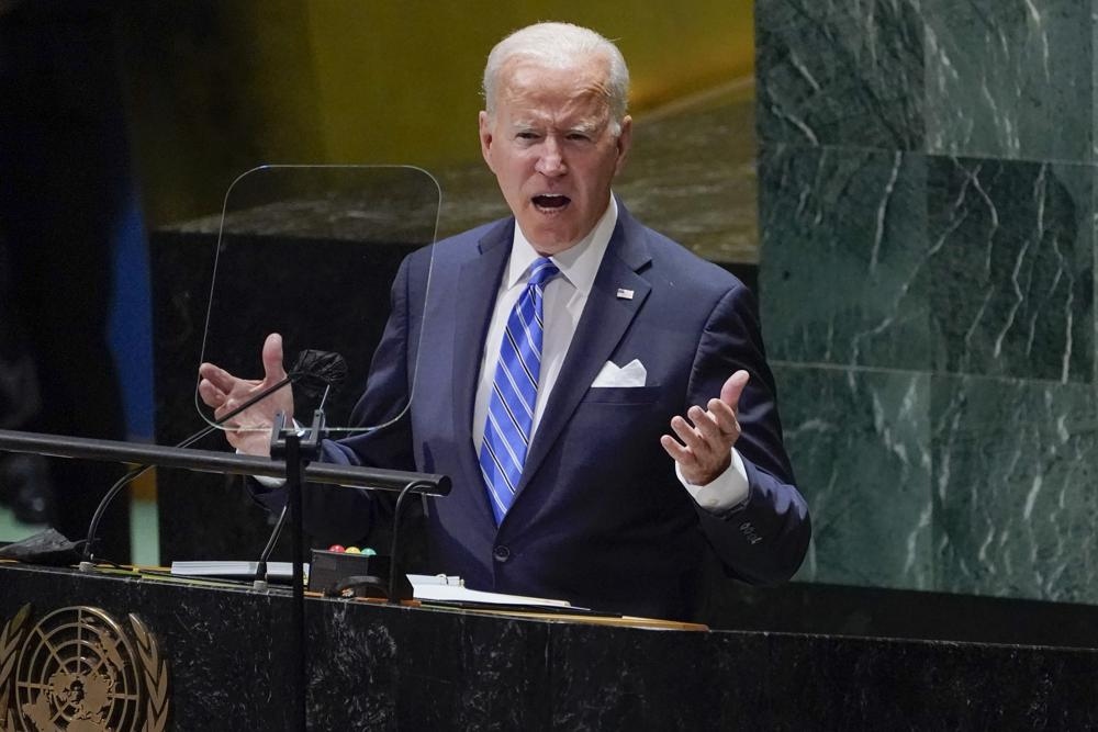 Tổng thống Mỹ Joe Biden phát biểu tại Đại hội đồng Liên Hợp Quốc. Ảnh: AP