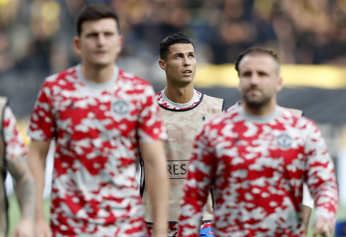 Ronaldo có tên trong danh sách đá chính của MU và chính thức san bằng kỷ lục 177 trận thi đấu tại Champions League của Iker Casillas. (Ảnh: Reuters).