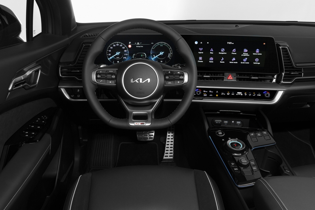 Nội thất và bảng tá-lô của Kia Sportage thế hệ mới.